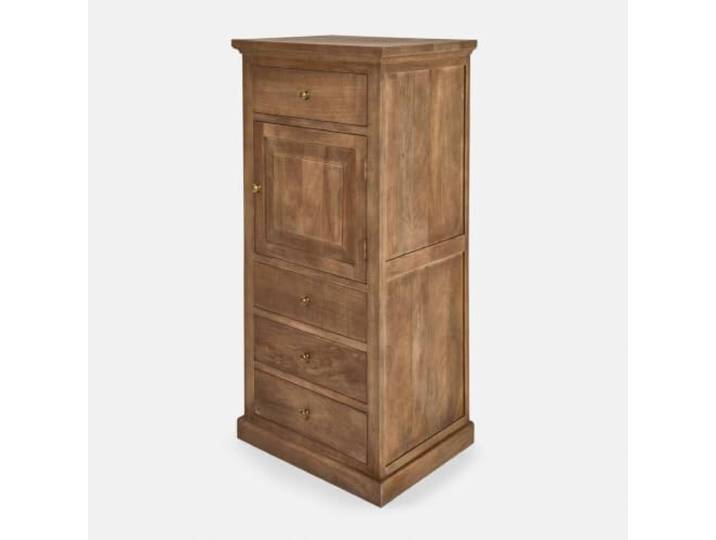 Loberon Schrank Cévorine, braun Highboard, Ausdrucksstarke Mangoholzmaserung, Viel Stauraum auf kleiner Stellfläche
