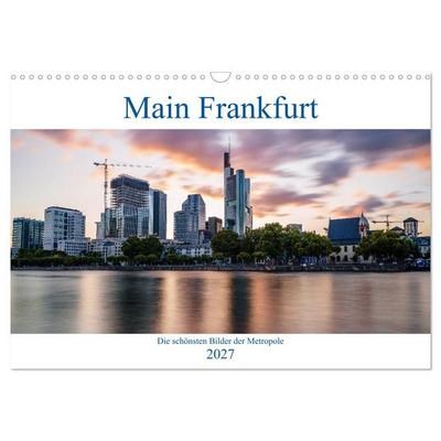 Main Frankfurt (Wandkalender 2027 DIN A3 quer), CALVENDO Monatskalender
