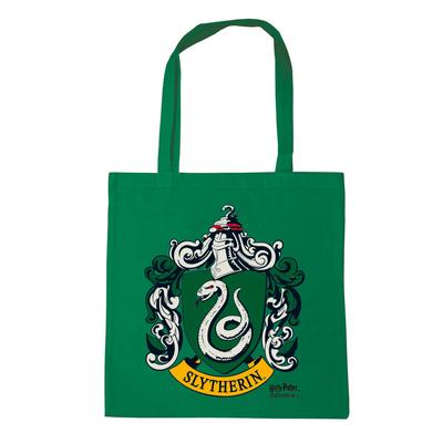 Henkeltasche LOGOSHIRT "Slytherin Logo", Damen, Gr. B/H/T: 38cm x 42cm x 1cm, grün, Baumwolle, bedruckt, Taschen, mit Slytherin-Motiv