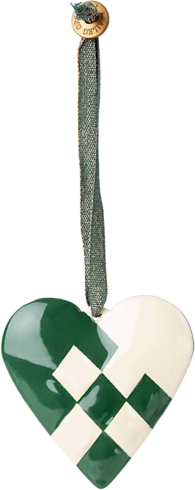 Maileg Décoration de Noël Cœur en métal Vert foncé taille unique