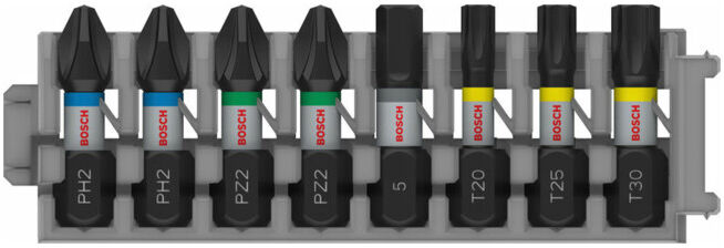 BOSCH PRO Set de embouts d'impact, 25 mm, 8 pcs (2608521U62)