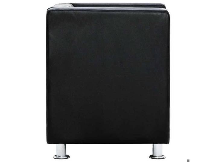 Magnifique Fauteuil cube noir similicuir - design polyvalent - pour maison - Noir 18.35 kg 2026_703277