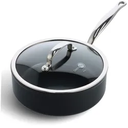 Sauteuse Barcelona pro 24 cm mit Deckel - 310 cl Schwarz Rund Keramik Greenpan