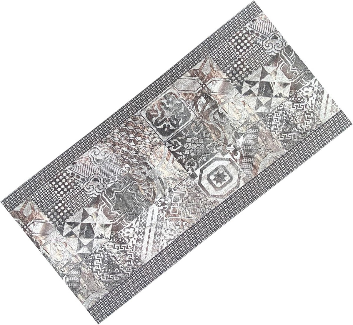 Wasbaar Antislip Keukentapijt Aardewerk Grijs - 50 x 160 cm