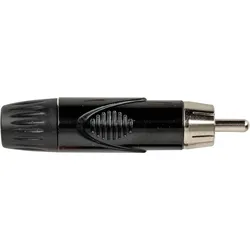 DAP RCA Connector - Male - Black Housing Schwarze Endkappe