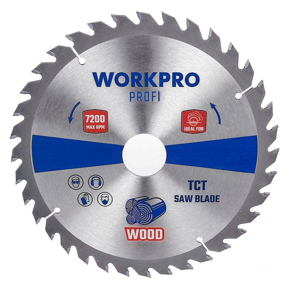 Workpro Tct circular saw blade for wood, professional, ø185 x 20 mm x 40 teeth (69069701)
