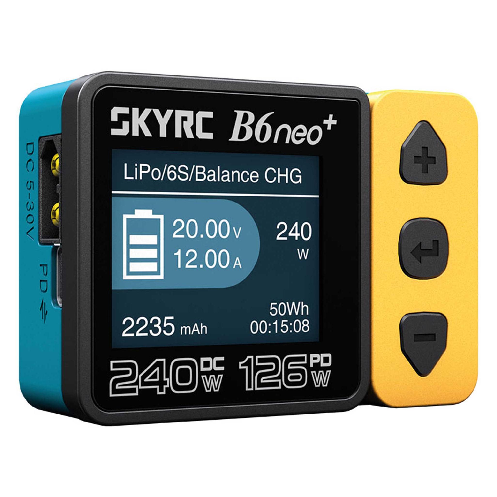 SkyRC B6neo+ Ladegerät gelb/blau LiPo 1-6s 10A 200W (SK100211-03)
