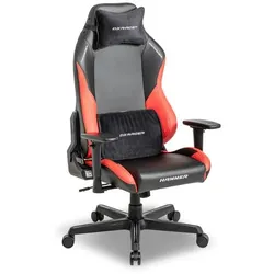 DXRacer Gamingstuhl DX-Racer Lederoptik Schwarz / Rot
