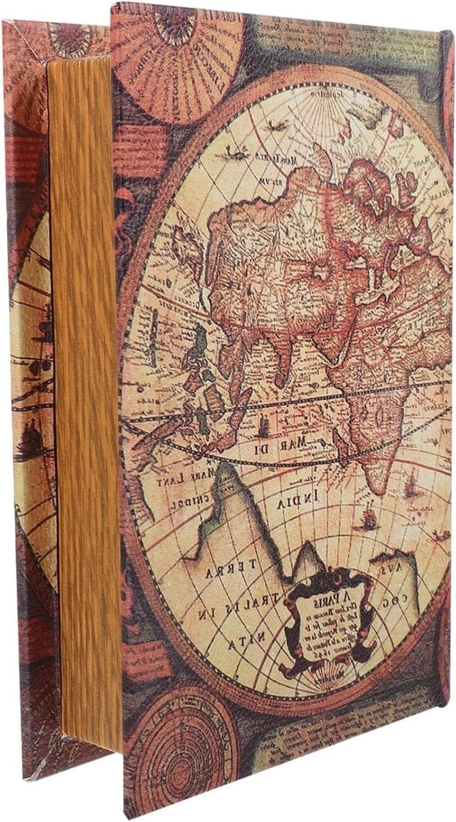 Nep Boek Doos Decoratief Boek in Vintage Stijl - Gekleurd - Hoogte: 24 cm