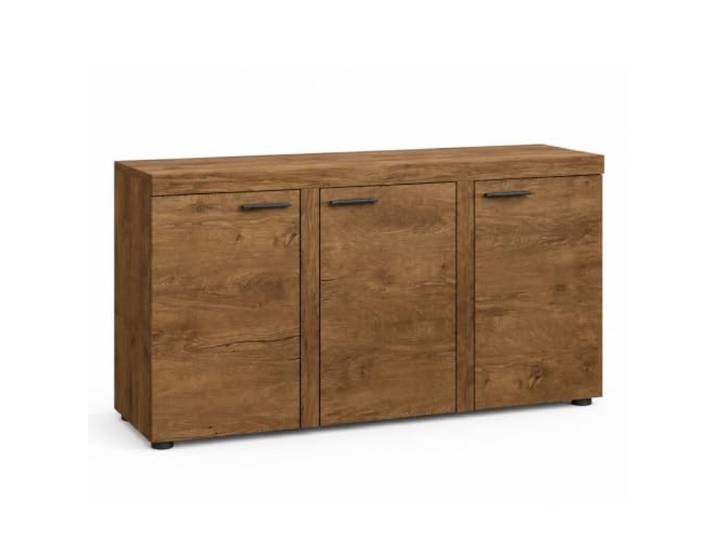 Margaret Hadas24 Roxana Kommode 149cm mit 3 Türen, Sideboard mit Stauraum, modernes Design, Dunkelbraun