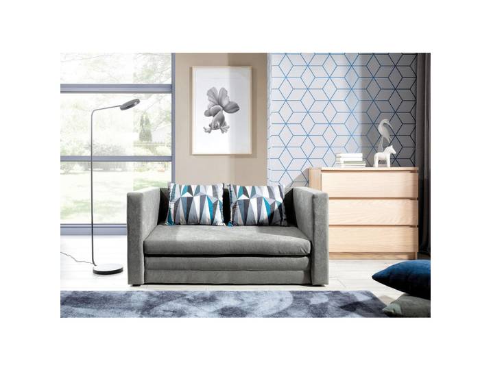 P & B Schlafsofa, Blaugrau, Kunststoff, 132x62x70 cm, Wohnzimmer, Sofas & Couches, Schlafsofas