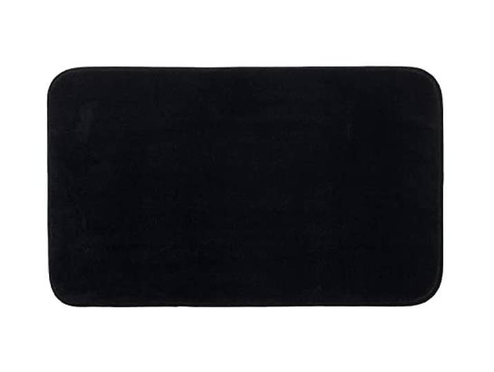 Gözze - Premium Rutschfester Badteppich, RIO, 100% Microfaser, 50 x 70 cm - Schwarz