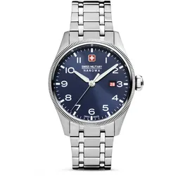 SWISS MILITARY HANOWA - THUNDERBOLT - Metallarmband - silver - dark blue dial