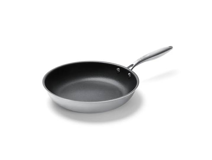 ITN Keramik Brat- & Servierpfanne – PFAS-freie Beschichtung, bis 400 °C backofengeeignet, für Induktion & alle Herdarten, wiederbeschichtbar, Made in Germany (Silber, 28 cm)