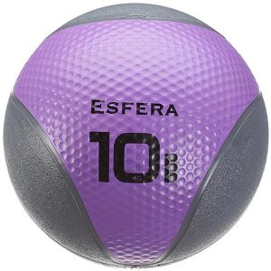 Trendy-Sport Medizinball Esfera, 10 kg, Ø 29 cm, lila/schwarz, mit Gummioberfläche
