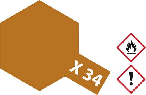 Tamiya Acrylfarbe Metallic-Braun (glänzend) X-34 Glasbehälter 23ml