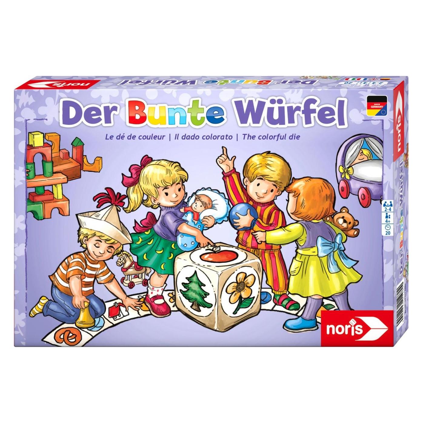 Noris Der bunte Würfel (Deutsch, Englisch, Französisch, Italienisch, 2 - 4 Spieler) (606011289)