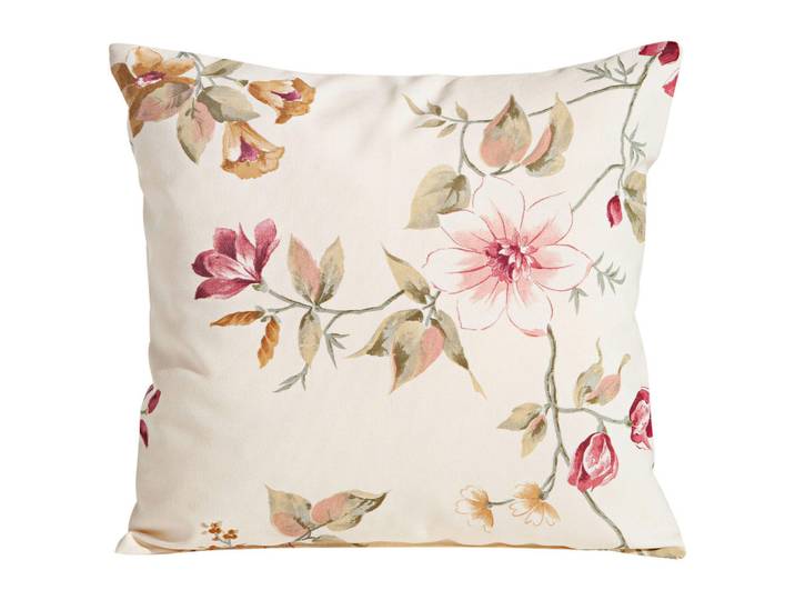 Max Winzer Zierkissen, Rot, Weiss, Textil, Blume, Füllung: Silikon,Silikon, 40x40 cm, Goldenes M, Made in Europe, Heimtextilien, Wohntextilien, Kissen, Zierkissen
