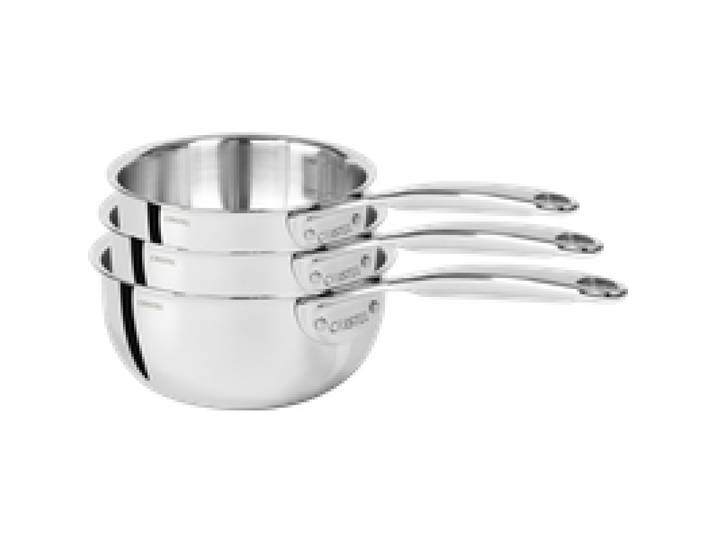 Set de 3 casseroles inox CASTEL PRO 16/18/20 cm