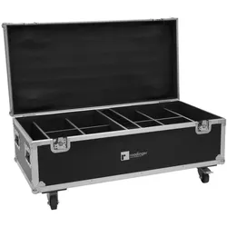 ROADINGER Flightcase 8x AKKU IP PAR 7 QCL WDMX mit Ladefunktion