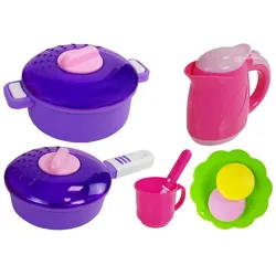Lean Toys Rosa Küchenset mit Zubehör