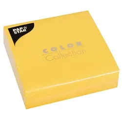 PAPSTAR 700 Servietten, 3-lagig 1/4-Falz 33 cm x 33 cm gelb