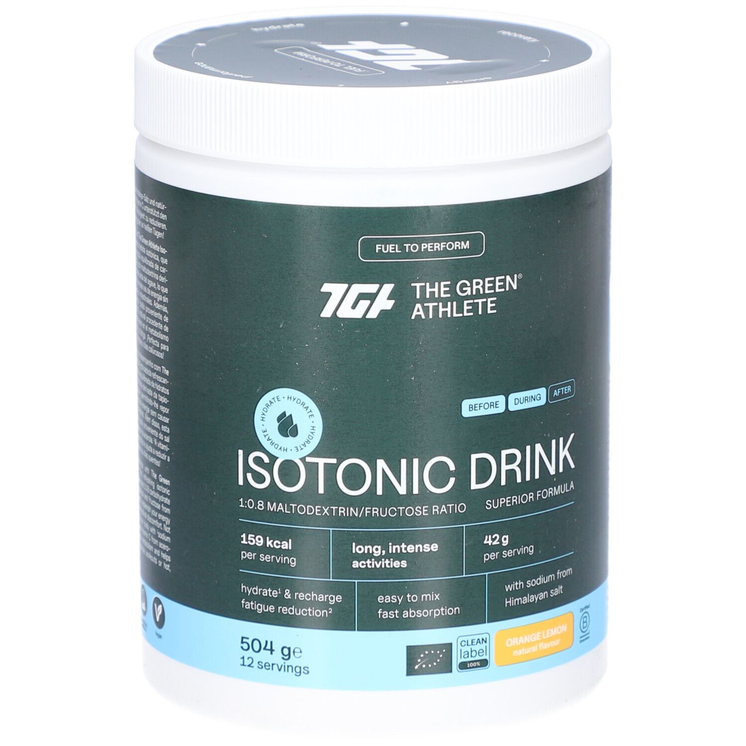The Green Athlete Isotonic drink 504g 504 g Puder