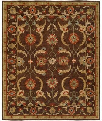 KALATY Traditional Multi-Colored Hand-Knotted Wool Area Rug