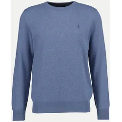Strickpullover aus Merinowolle Blau XL