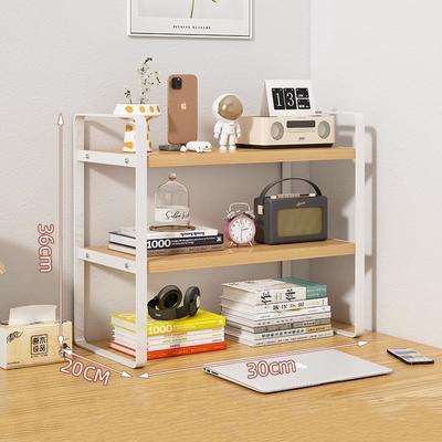 Student Document Shelf Desktop Storage Bookshelf Office Accessories Desk Organizer Organizing School Supplies 2 Floors