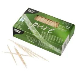 Papstar 12 X 1000 Zahnstocher, Holz "pure" rund 6,8 cm