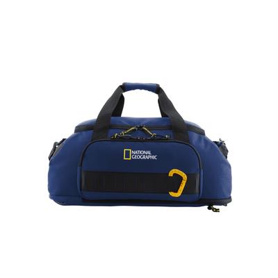 Umhängetasche NATIONAL GEOGRAPHIC "EXPLORER III", Damen, Gr. B/H/T: 60cm x 31cm, blau, Kunstfaser, Taschen Umhängetasche, aus recycelten PET-Flaschen