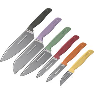Zyliss Messerset E920320, mit Edelstahlklinge, mit Kunststoffgriff, 6-teilig