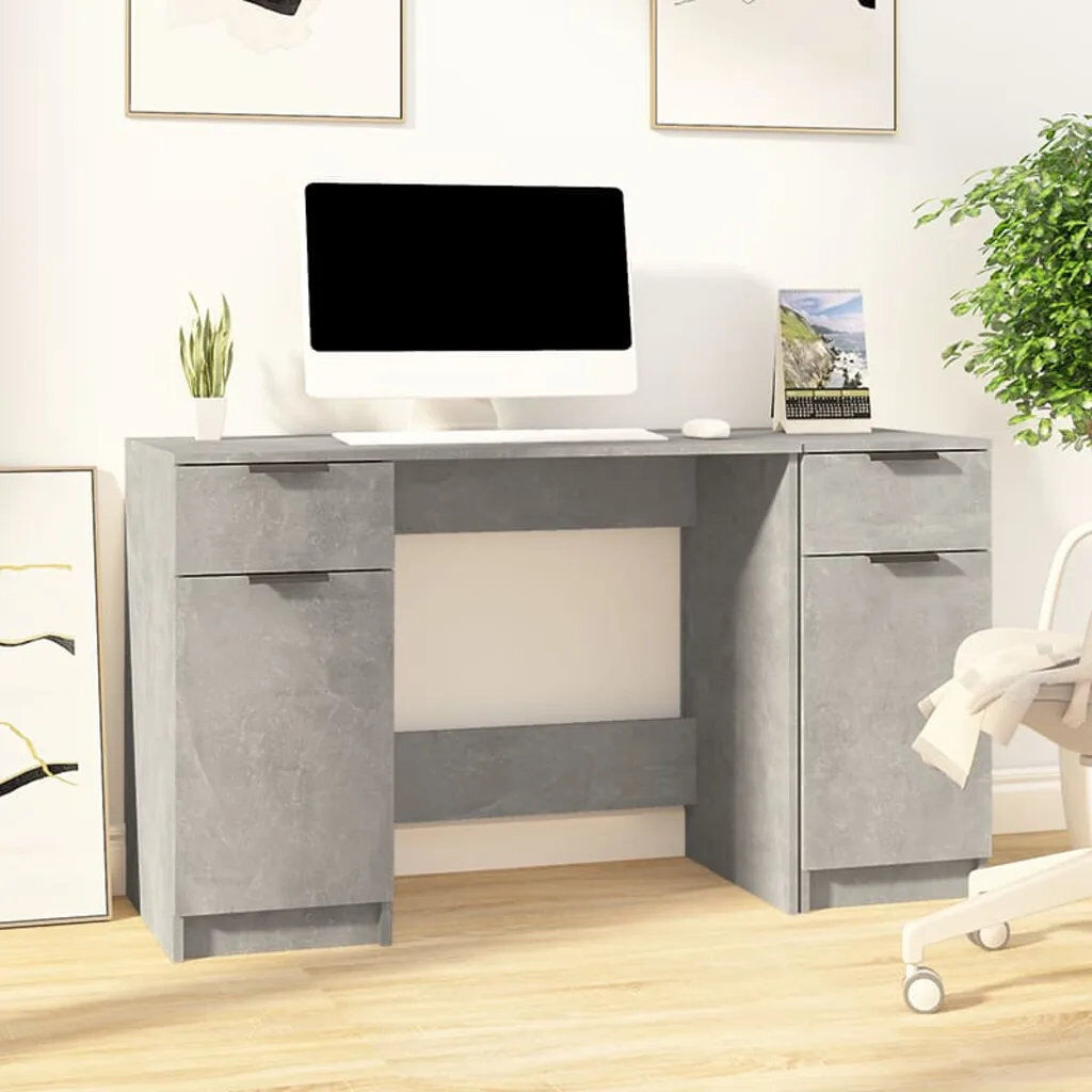 Latitude Run Kovinka Writing Desk Concrete Grey
