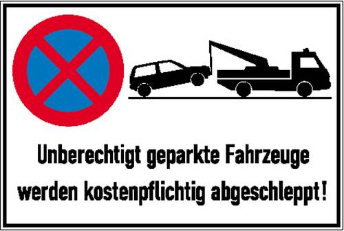 Verbotsschild Absolutes Haltverbot Aluminium (B x H) 1000mm x 600mm 1St.