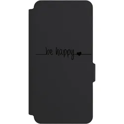 Nivocase Klapphülle für Xiaomi Redmi Note 14 5G Handyhülle aus Kunst Leder NIVOflip schwarz Glück Statement (Xiaomi Redmi Note 14 5G), Smartphone Hülle, Schwarz