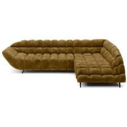 Ecksofa Gappa Stoff Gold
