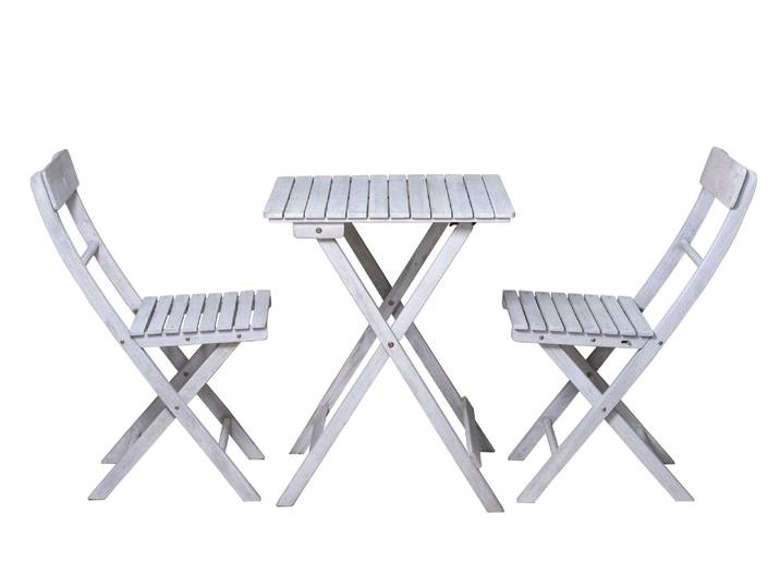 TPFGarden Sitzgruppe Akana mit 2 Stühlen und 1 Tisch, 58x58 cm - Akazienholz geölt