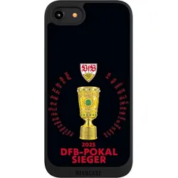 Nivocase Handyhülle für Apple iPhone 7 Hülle NIVOpure Case Schwarz Offizielles Lizenzprodukt Pokal VfB (Apple iPhone 7), Smartphone Hülle, Schwarz