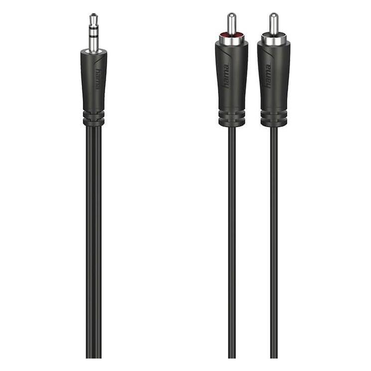 Hama Audio-Kabel, 3,5-mm-Klinken-Stecker - 2 Cinch-Stecker, Stereo, 3,0 m (3 m, Cinch Kabel) (00205111)