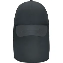 Myrtle Beach Unisex 6-Panel Kappe mit Nackenschutz Abenteuer Cap MB6243 carbon one size