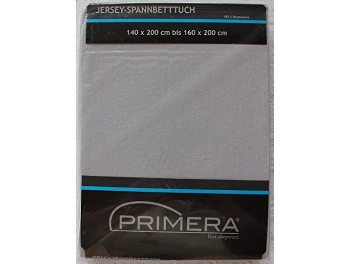 Primera 2001 Jersey Spannbettlaken Baumwolle 140 - 160 x 200 cm in granit