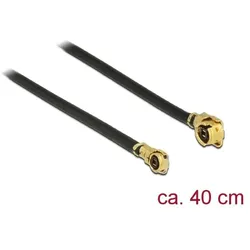 DeLOCK 89650 Koaxialkabel 1.13 0,4 m MHF (I-PEX) MHF IV/ HSC MXHP32 Schwarz, Gold