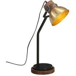Helloshop26 - Industrie-Stil Schreibtischlampe Eisen Antik-Messing 18 x 18 x 60 cm mit E27-Fassung gemütliche Atmosphäre braunes