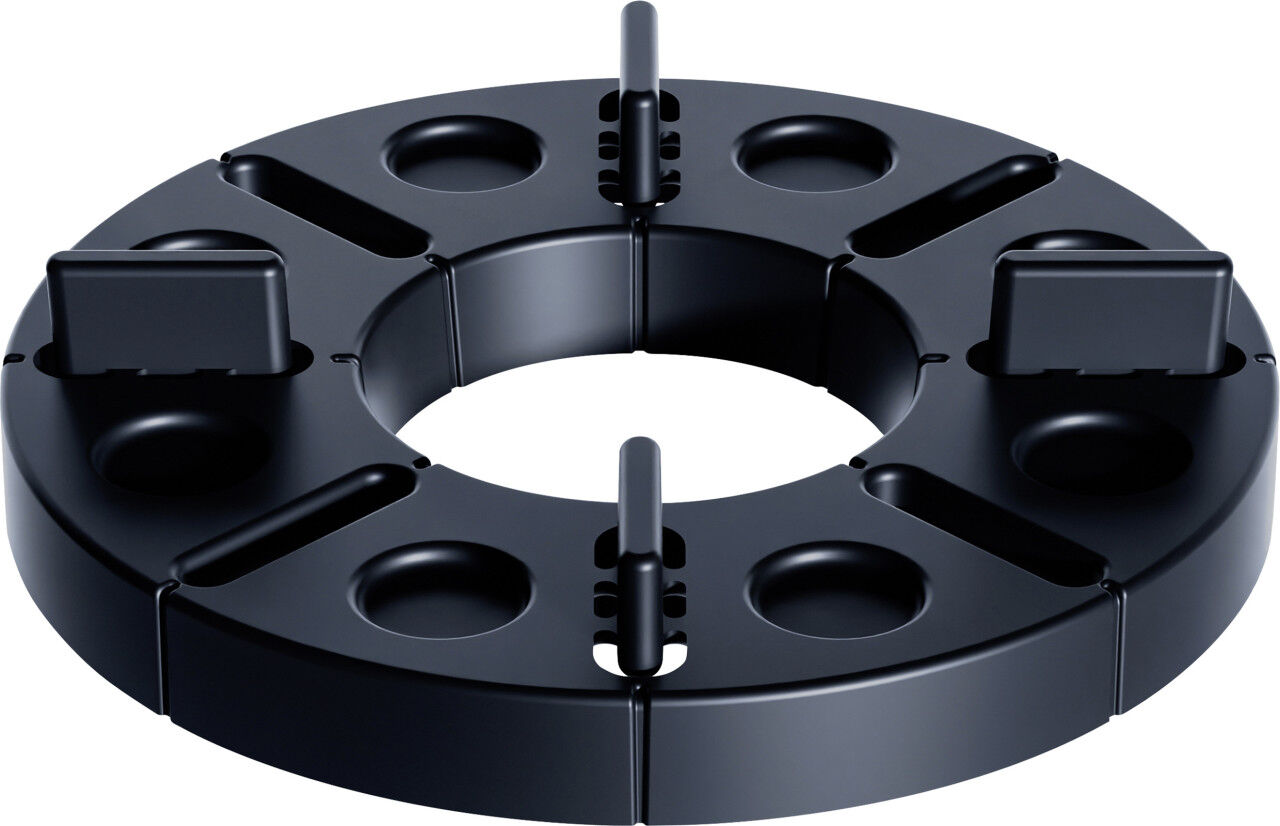 HSI HS Terra Plattenlager Ø 120 x 18/10 mm schwarz