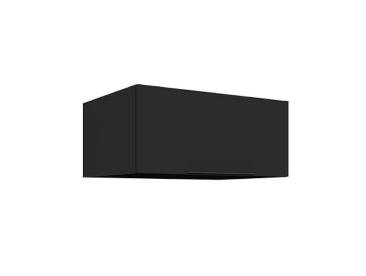 Kuechen-preisbombe Aufsatzschrank Hochschrank 80 cm Siena Schwarz Küchenzeile Küchenblock Küche