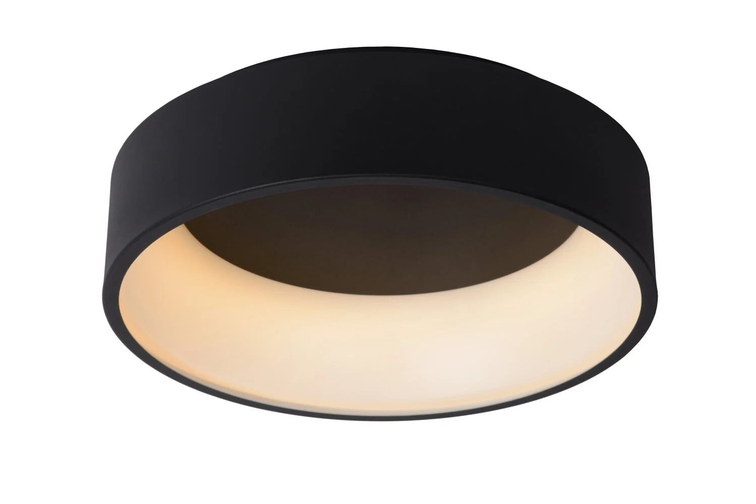 Lucide TALOWE LED Plafonnière - Zwart - Ø 45,5 cm - Dimbare Warm White Licht