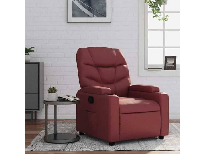 SALE 2026  Fauteuil Chaise de relaxation Rouge - Fauteuil inclinable Rouge bordeaux Similicuir PRO323342546