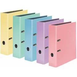 Falken, Ordner, Ordner Pastel Color A4 80 mm Pappkarton 2-Ring 10 Stück (A4, 80 mm, 10 Stk.)