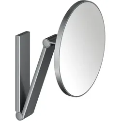 Keuco iLook_move Kosmetikspiegel 17612130000 5-fach Vergrößerung, Ø 212 mm, Schwarzchrom gebürstet